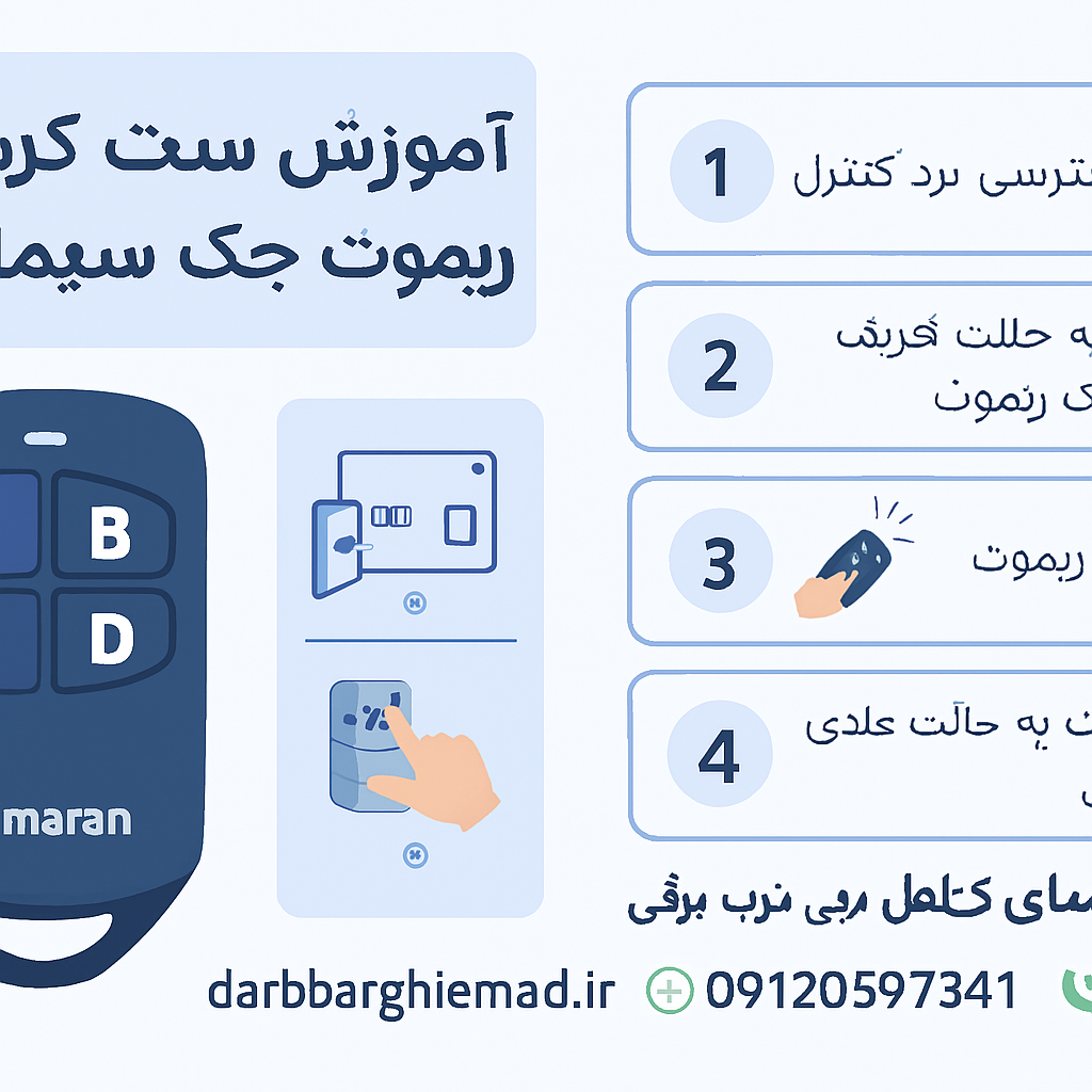 آموزش ست کردن ریموت جک سیماران | راهنمای کامل تعریف ریموت 09120597341